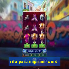 rifa para imprimir word